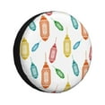 thumbnail image 1 of Rv Spare Tire Cover 17 inch - Light Bulb Pattern vintage Tire Covers for Trailers, Adjustable Camper Spare Tire Cover, 1 of 7
