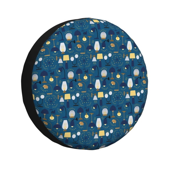 Rv Spare Tire Cover 17 inch - Various lights Tire Covers for Trailers, Adjustable Camper Spare Tire Cover