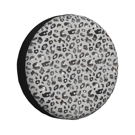 Rv Spare Tire Cover 17 inch - Wild Animal Leopard Print Tire Covers for Trailers, Adjustable Camper Spare Tire Cover