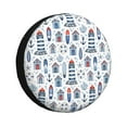 thumbnail image 1 of Rv Spare Tire Cover 17 inch - anchor Lighthouse Surfboards vintage Tire Covers for Trailers, Adjustable Camper Spare Tire Cover, 1 of 7