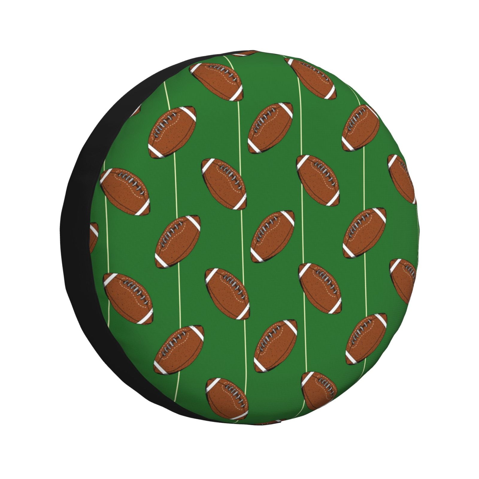 Rv Spare Tire Cover, American football rugby green Adjustable Camper