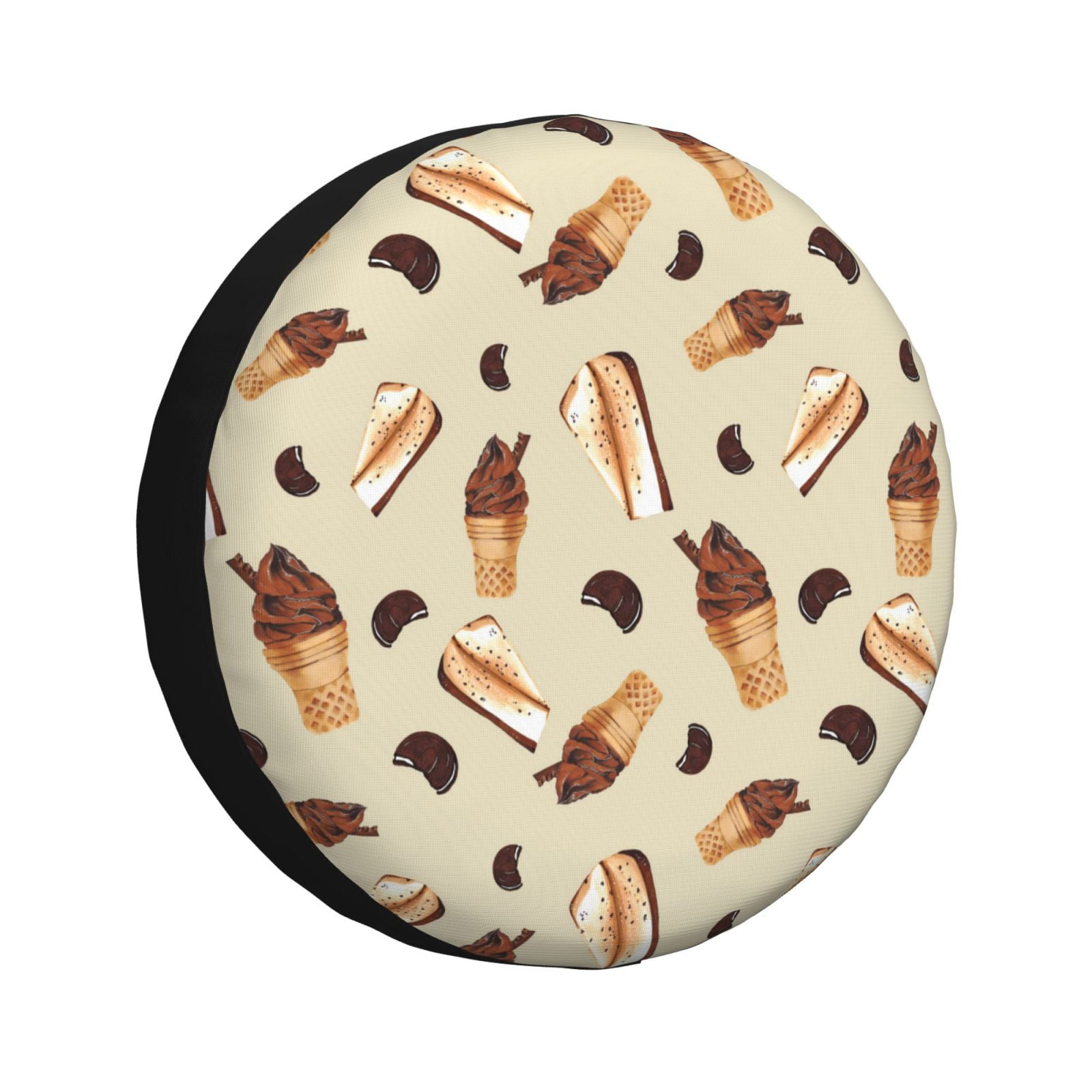 Rv Spare Tire Cover, Chocolate Cake Ice Cream Print Adjustable Camper