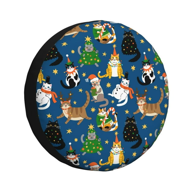 Rv Spare Tire Cover, Different Cats Christmas Adjustable Camper Spare