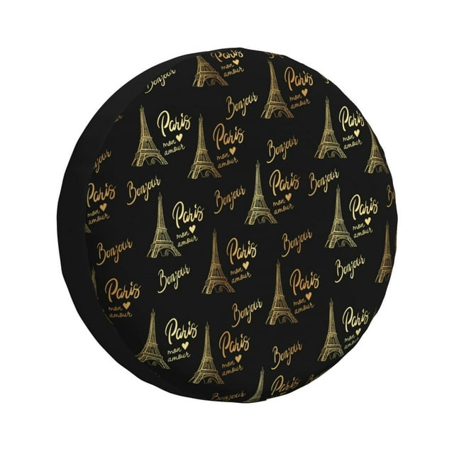 Rv Spare Tire Cover, Eiffel Tower Adjustable Camper Spare Tire Cover