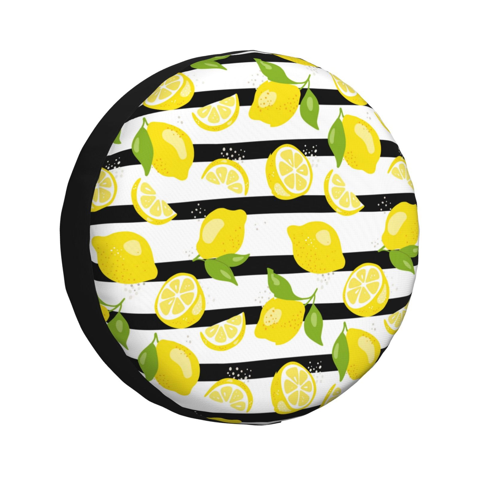 Rv Spare Tire Cover, Lemon print stride Adjustable Camper Spare Tire