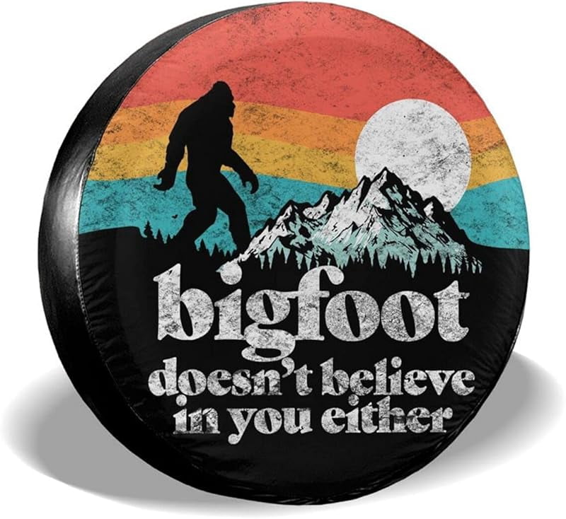Universal Spare Tire Cover – "Let The Adventure Begin" Design, Weatherproof Polyester For RV, Camper, Trailer – Fits 14-Inch Tires