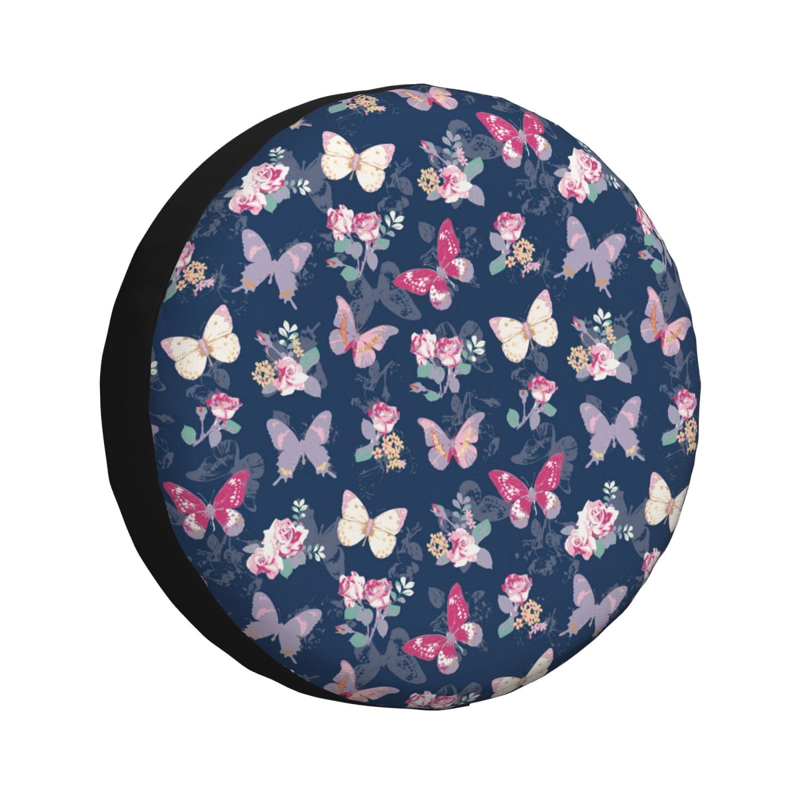 Rv Spare Tire Cover - flower butterfly_A Tire Covers for Trailers, Adjustable Camper Spare Tire ...