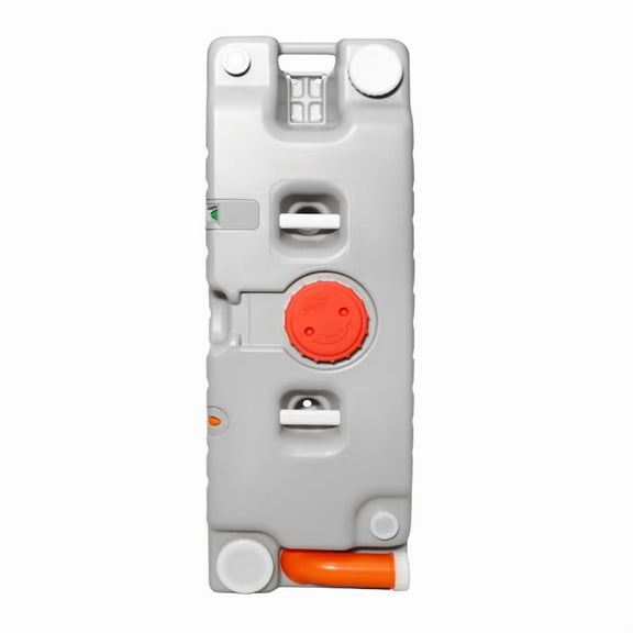 Rv Tote Grey Water Tank, 6.6 Gallon Rv Dump Tank Portable with Large Wheels, Rotating Drain Spout, Filling Port, Collapsible Handle and Wheels for Easy Camping Carry & Fast Empty (L)