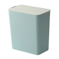 thumbnail image 1 of Rv Trash Can Desktop Trash Can With Lid Plastic Micro Push Trash Can Small Countertop Trash Can For Office Dresser Cabinet Trash Can Blue, 1 of 1