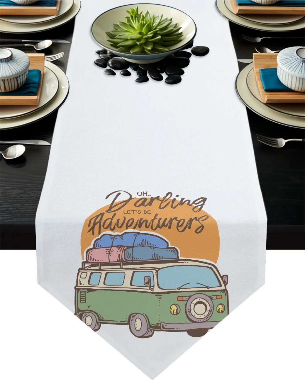 Rv Tree Grass Table Runners Christmas Table Decorations for Home Party