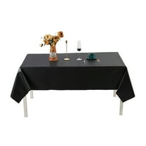 Rvasteizo Beautiful Plastic Tablecloth, Disposable Tablecloth For Party, Rectangular Tablecloth, Plastic Tablecloth For Picnic, Black, 108x54in