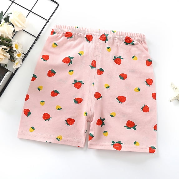Rvasteizo Boys Girls Fruit Print Outer Beach Shorts Toddler Sports Shorts for 1-7 Years