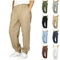 thumbnail image 1 of Rvasteizo Fall Winter Boys School Uniform Sweatpants Solid Linen Jogger with Pocket Elastic Waist Trouser 5-15Y,12Y, 1 of 5