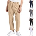 thumbnail image 1 of Rvasteizo Boys School Pants Classic Solid Fall Winter Straight Leg Uniform Trousers 3-17Y,15 T, 1 of 5