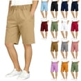 thumbnail image 1 of Rvasteizo Boys Uniform Shorts Solid Summer Elastic Waist 3 to 16 Years, 1 of 4