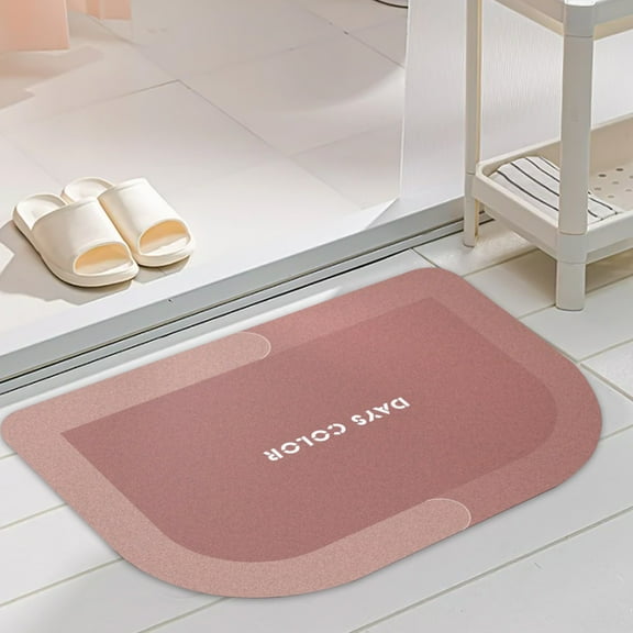 Rvasteizo Diatomaceous Bath Rug, Super Absorbent Quick Dry, Rubber Backing Non Slip, Washable Bathroom Floor Mats, Shower Rug For In Front Of Bathtub, 16x24in