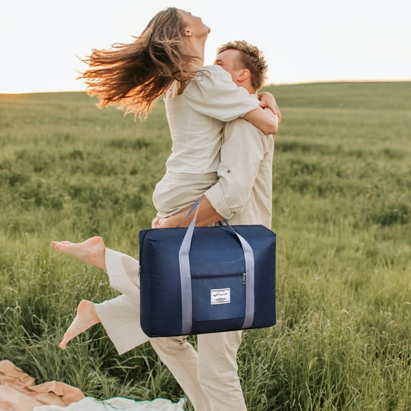 Rvasteizo Foldable Travel Duffel Bags Tote Bag Gym Bag Sports Shoulder Bag Large Luggage Bag Weekend Overnight For Women And Men