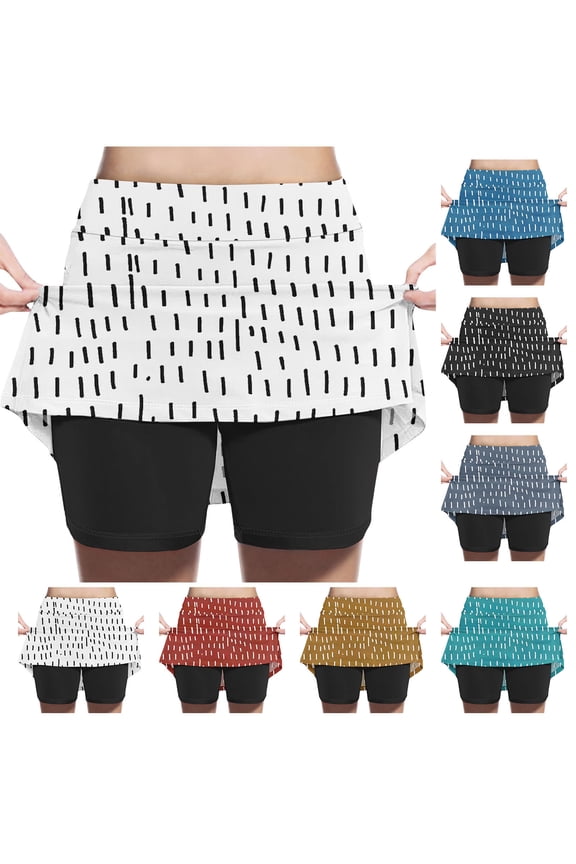 Girls A Line Print Skirt High Waist Loose Cut Casual Style