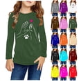 thumbnail image 1 of Rvasteizo Girls Base Layer Pullover Long Sleeve Crewneck Print Fall Winter Tops ,3 T, 1 of 5