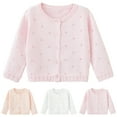 thumbnail image 1 of Rvasteizo Toddler Girl Cardigan Thin Knit Button Long Sleeve Light Outwear for Girl 6Months to 5Years, 1 of 4