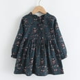 thumbnail image 1 of Rvasteizo Girls Casual Dress Floral Print Ruched Long Sleeve Maxi Style for 2-14Years, 1 of 4