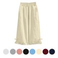 thumbnail image 1 of Rvasteizo Girls Elastic Waist Pants Ruffled Hem High Waist Wide Leg Fall Winter 5-15Y Kids Trousers 13 Years, 1 of 5