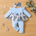 thumbnail image 1 of Rvasteizo Toddler Girl Outfits Print Long Sleeve Top Pants Headband Set 3-24Months, 1 of 5