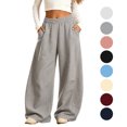 thumbnail image 1 of Rvasteizo Girls Fall Winter Sweatpants Fleece Warm Elastic Waist with Pocket Casual Unisex Kids Bottoms 9 Years, 1 of 5
