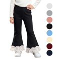 thumbnail image 1 of Rvasteizo Girls Flare Pants Cotton Fabric Lace Hem Outdoor Casual Long Pants for Kids 1-11Y 6 Years, 1 of 5