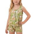 thumbnail image 1 of Rvasteizo Toddler Loungewear Floral Print Sleeveless Camisole Dress Shorts Home Wear 0-12 Years, 1 of 3