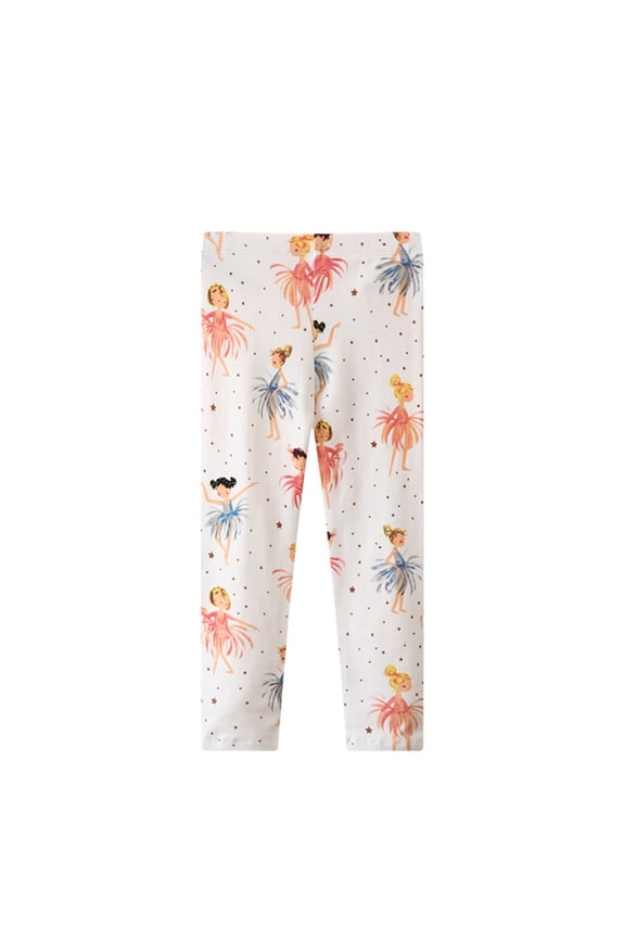Girls Leggings Character Print Mid Season Kids Long Pants for 3-10 Years