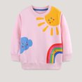 thumbnail image 1 of Rvasteizo Girls Sweatshirt Print Crew Neck Long Sleeve Ribbed Cotton Pullover for Girls Fall Wear, 1 of 5