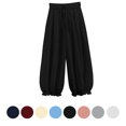 thumbnail image 1 of Rvasteizo Girls Ruffled Hem Pants Wide Leg High Waist Elastic Waist 5-15Y Kids Bottoms 15 Years, 1 of 5