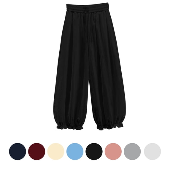 Rvasteizo Girls Ruffled Hem Pants Wide Leg High Waist Elastic Waist 5-15Y Kids Bottoms 15 Years