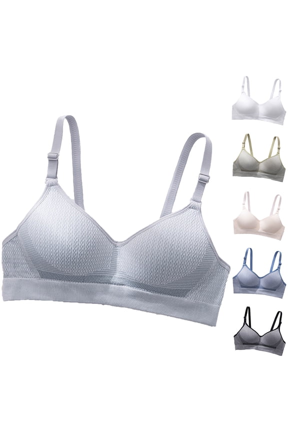 Women Wireless Bra Teen Seamless Padded Wireless Bust Lift Comfy Everyday Bra