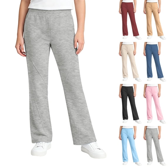 Rvasteizo Girls Sweatpants Solid Comfy Elastic Waist Fall Winter Casual Kids School Uniform Pants 14 Years
