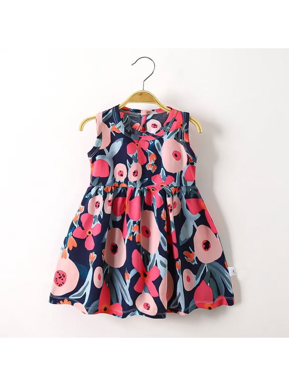 Girls Trendy Dress Daily Wear Printed Girls Dress for 6Months to 11Years