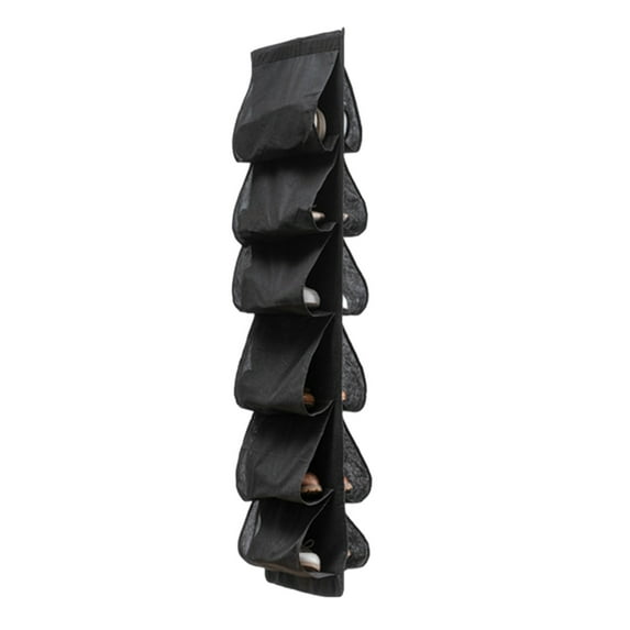 Rvasteizo Hanging Shoe Organizer For Closet With 12 Large Pockets Roating Hanger For Storage Mens Shoes, Clothes, Also Can Used As Travel Shoe Rack Hanging