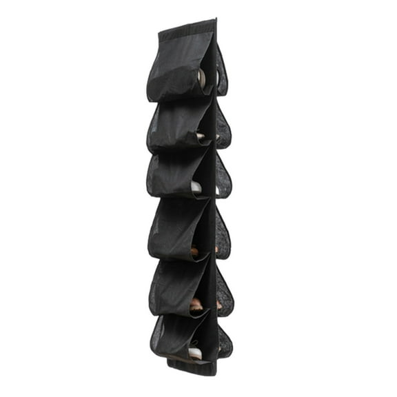 Rvasteizo Hanging Shoe Organizer For Closet With 12 Large Pockets Roating Hanger For Storage Mens Shoes, Clothes, Also Can Used As Travel Shoe Rack Hanging