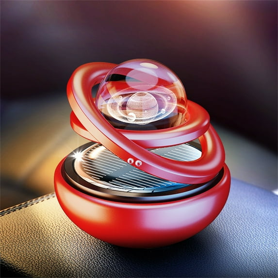 Rvasteizo Home Decor, Solar Rotating Car Ornaments Aluminum Star Suspension Car Supplies Ornaments