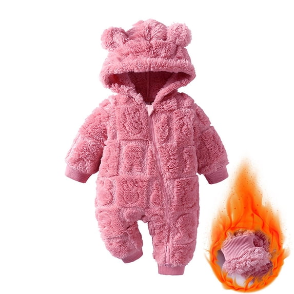 Rvasteizo Summer Rompers for Girls Print Texture Long Sleeve Open Front Hooded Bodysuit Aged 0-18 Months