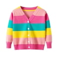 thumbnail image 1 of Rvasteizo Kids Knit Sweater Stripe Long Sleeve Cotton Knit Outwear for Boys Girls, 1 of 5