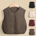 thumbnail image 1 of Rvasteizo Kids Cardigan Solid Button Warm Sleeveless Casual Coat for 2 to 12Years Boys Girls, 1 of 4