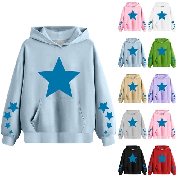 Rvasteizo Boys Girls Crewneck Sweatshirts Fall Winter Hoodie Casual Print Long Sleeve 4-14Y,5T