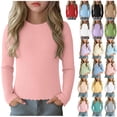 thumbnail image 1 of Rvasteizo Kids Long Sleeve Shirt Solid Crew Neck Long Sleeve Cotton Loose Unisex Pullover for Boys Girls Daily Wear, 1 of 3