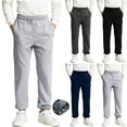 thumbnail image 1 of Rvasteizo Fleece Sweatpants for Boys Girls Fall Winter Solid Elastic Waist with Pocket School Uniform Trouser 2-13Y,6Y, 1 of 5