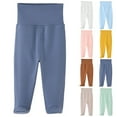 thumbnail image 1 of Rvasteizo Kids Solid Footed Pants Soft Breathable Casual Daily Wear for Infants, 1 of 5
