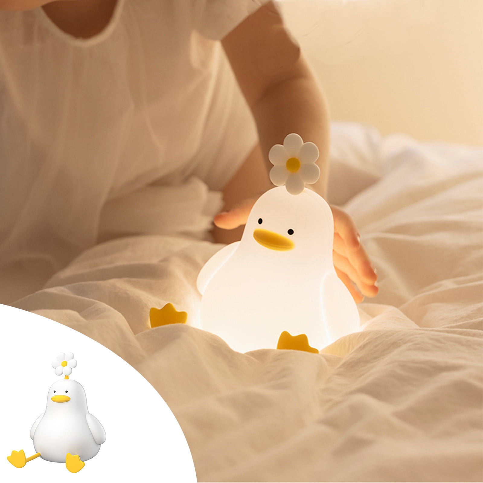 Rvasteizo LED Silicone Soft Duckling Lamp, 3 Level Dimmable