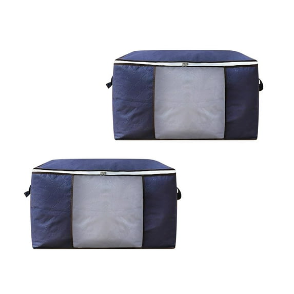 Rvasteizo Large Storage Bags, Clothes Storage Bins Foldable Closet Organizer Storage Containers With Durable Handles Thick Fabric For Clothing, Blanket, Comforters, Bed