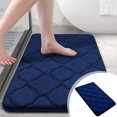 thumbnail image 1 of Rvasteizo Memory Foam Bath Mat Bathroom Rugs Ultra Soft Non Slip And Absorbent Machine Wash Dry Comfortable Thick Bath Rugs Carpet For Tub And Shower, 40x60cm, Navy, 1 of 5